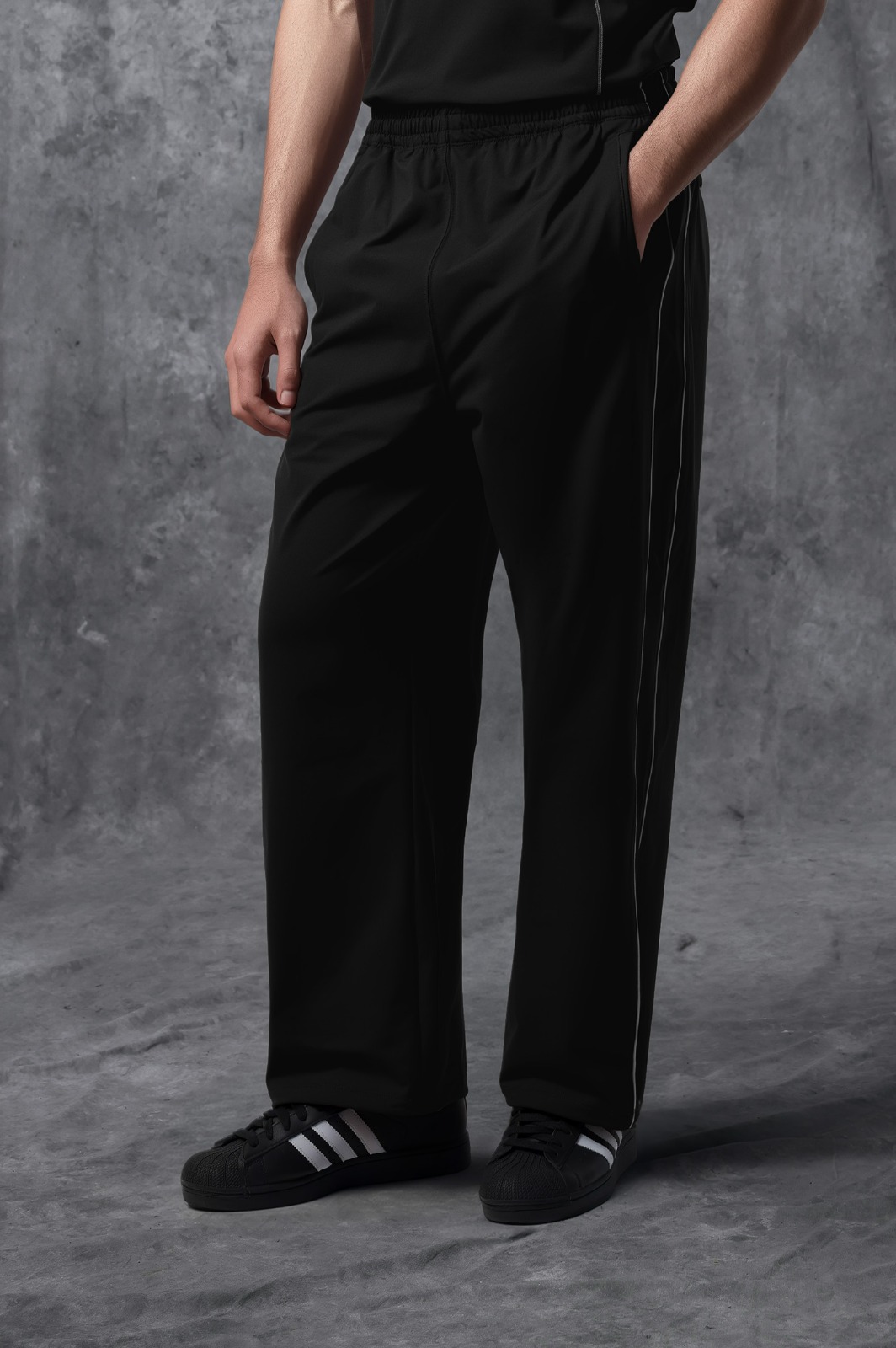 Activemor Stripe Pants Black-White