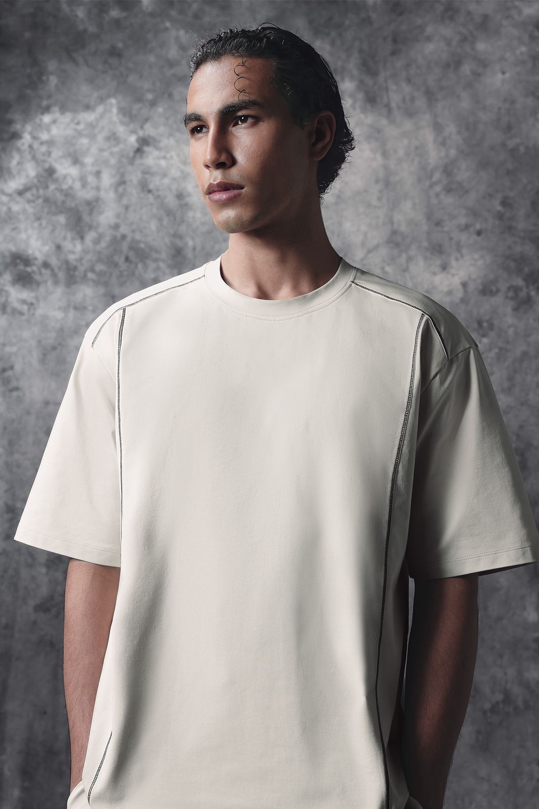 Activemor Jersey Tee Cream-Black