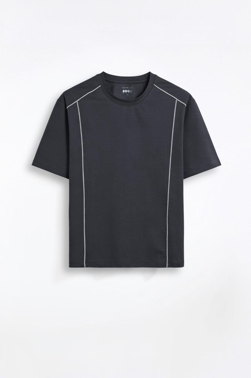 Activemor Jersey Tee Dark Grey-White