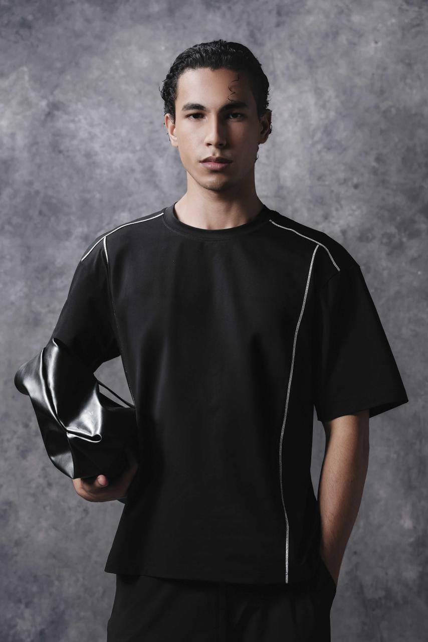 Activemor Jersey Tee Black-White