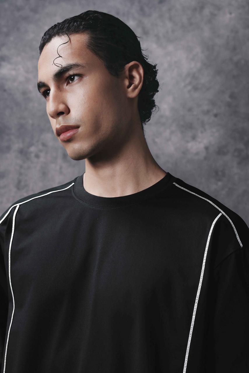 Activemor Jersey Tee Black-White