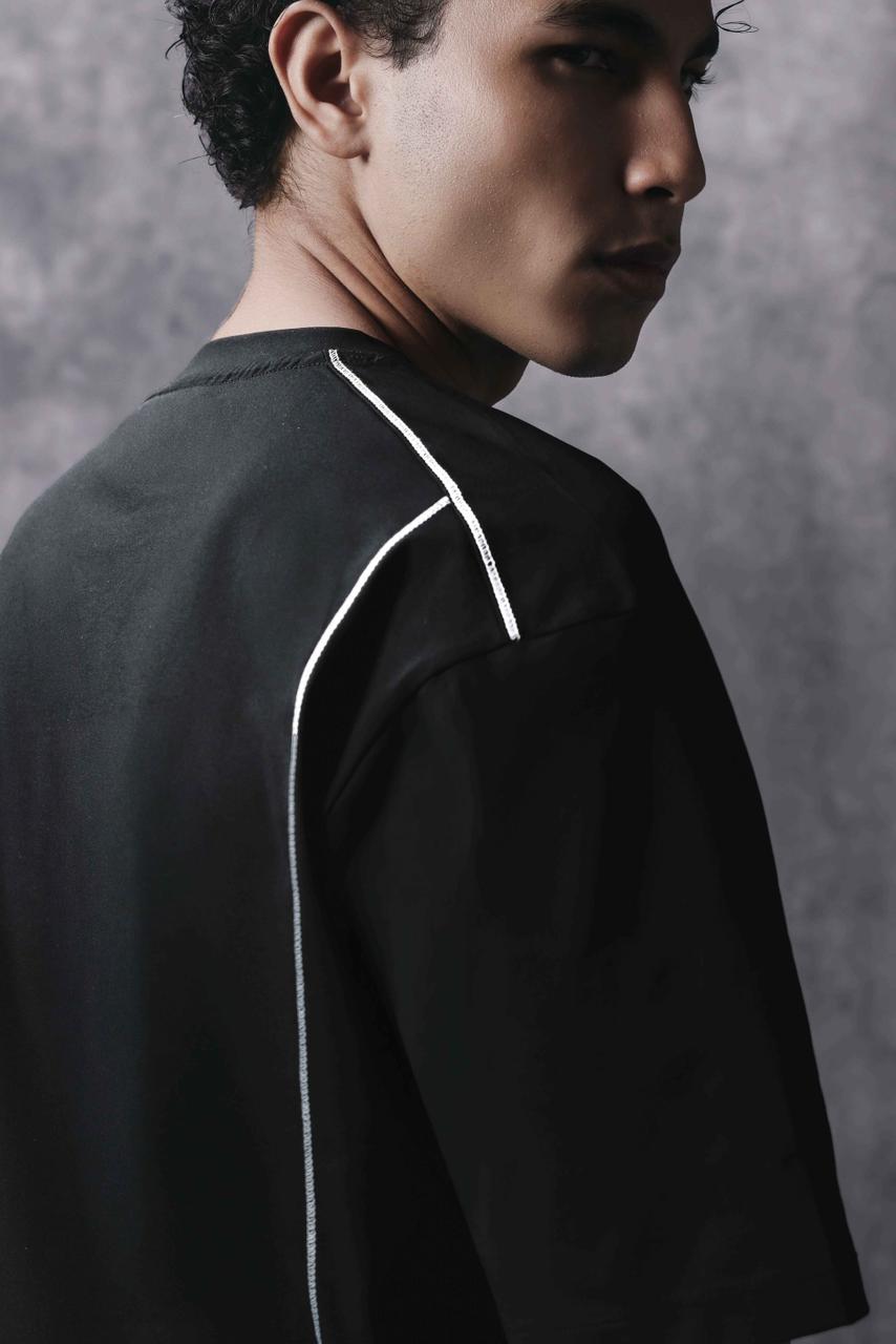 Activemor Jersey Tee Black-White