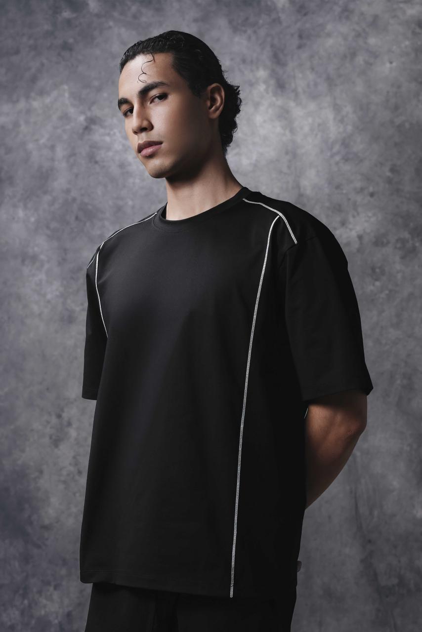 Activemor Jersey Tee Black-White
