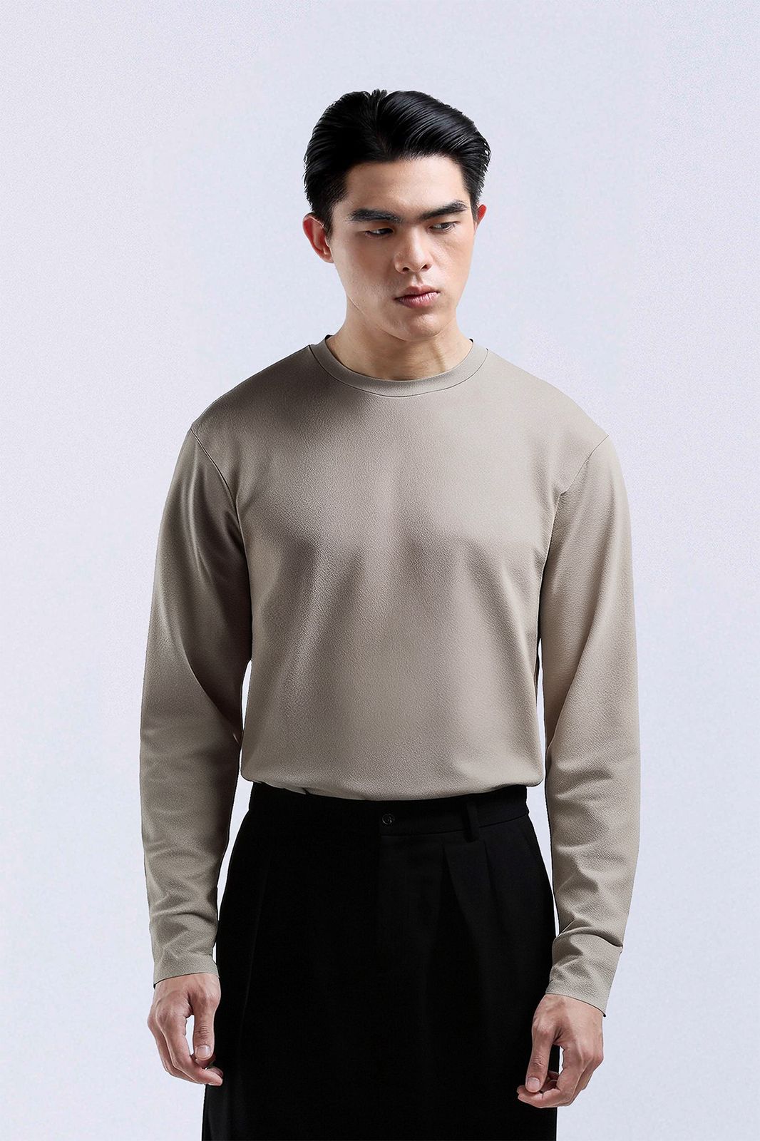 Cooltys Reguler Tees Long Sleeve Brown