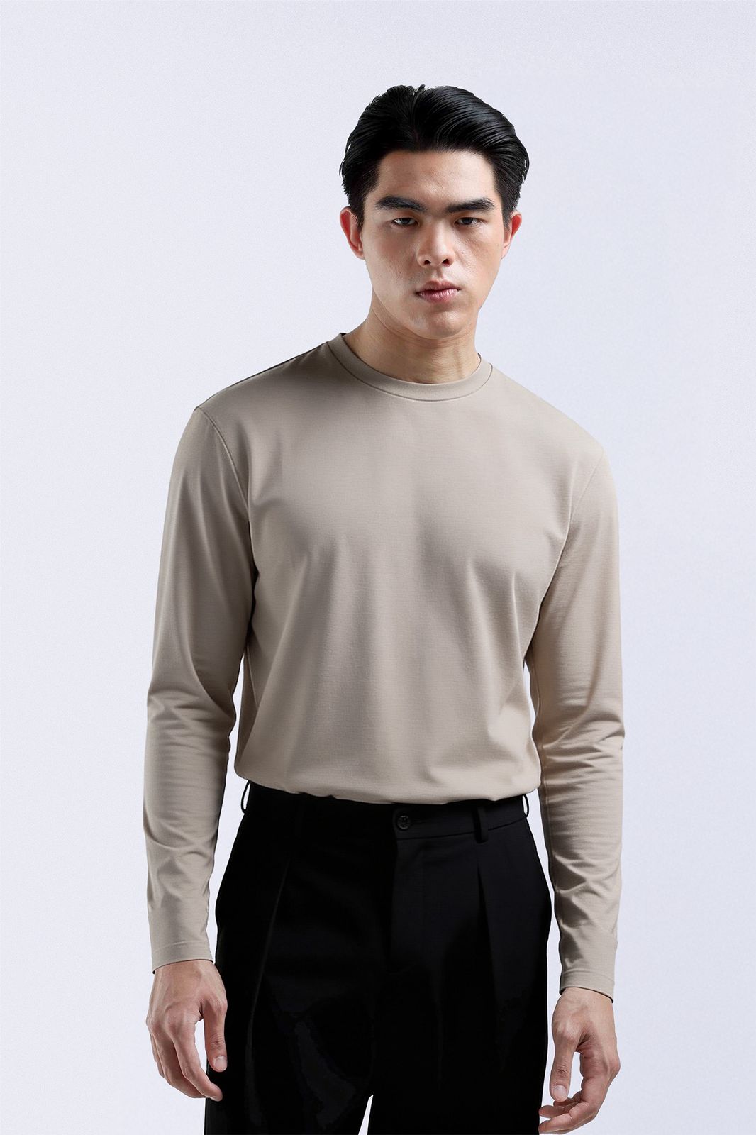 Cooltys Reguler Tees Long Sleeve Brown