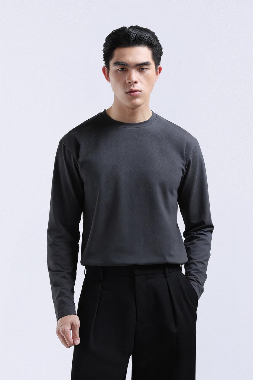 Cooltys Reguler Tees Long Sleeve Dark Grey