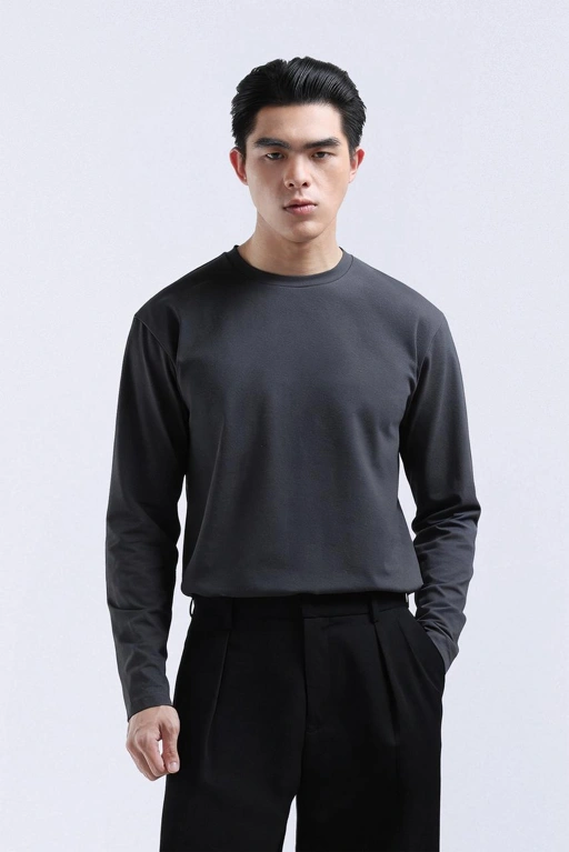Image of Cooltys Reguler Tees Long Sleeve Dark Grey
