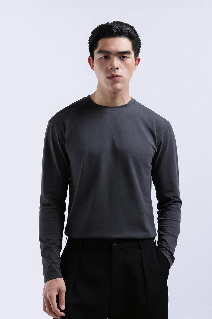 Cooltys Reguler Tees Long Sleeve Dark Grey