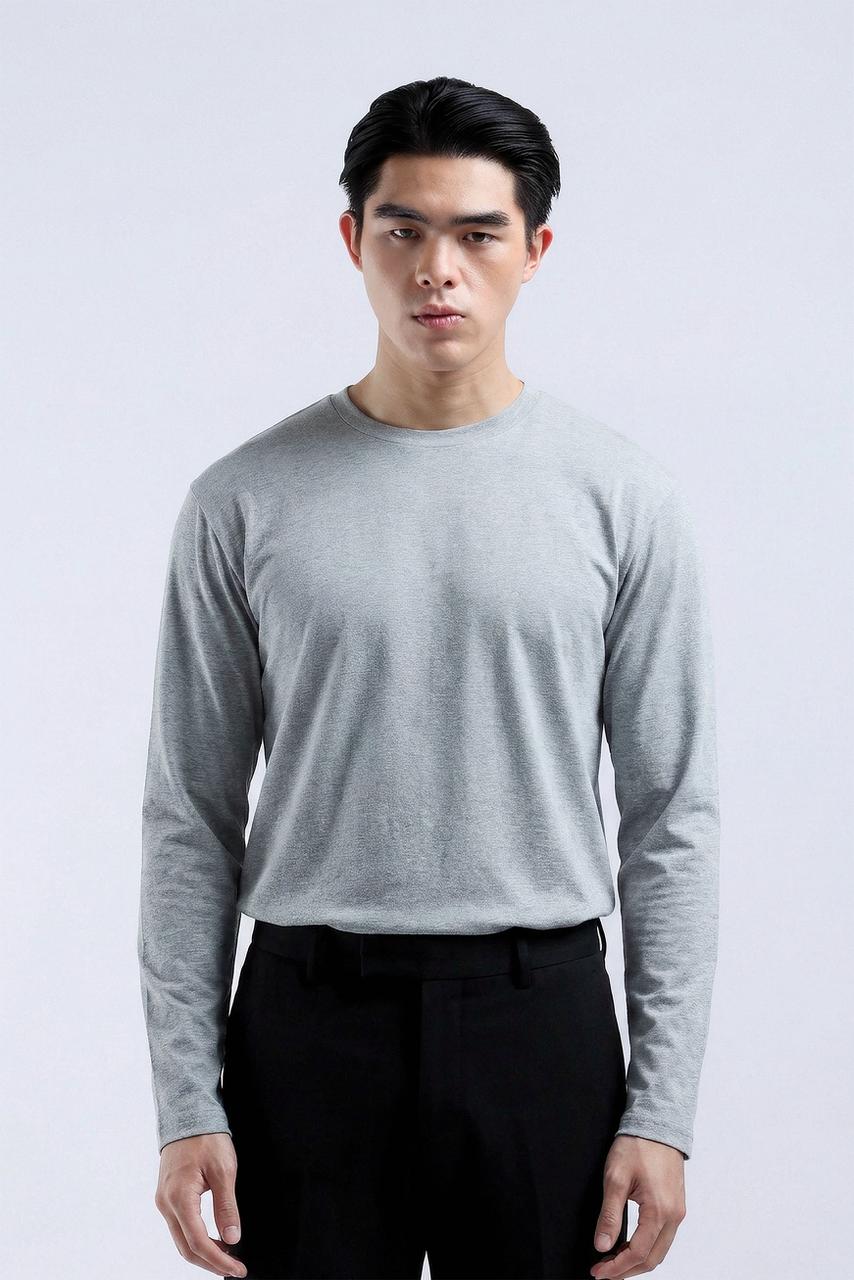 Cooltys Reguler Tees Long Sleeve Light Grey