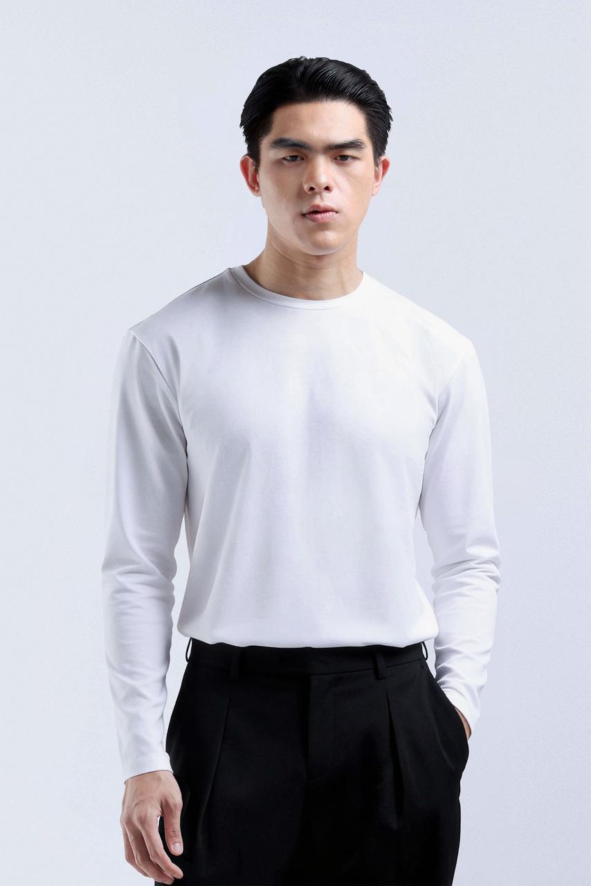 Cooltys Reguler Tees Long Sleeve White