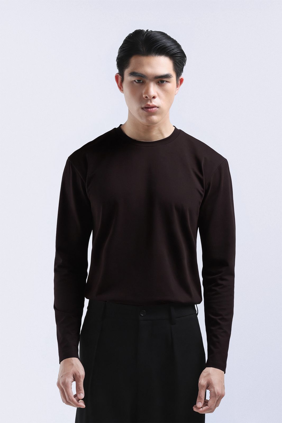 Cooltys Reguler Tees Long Sleeve Dark Brown