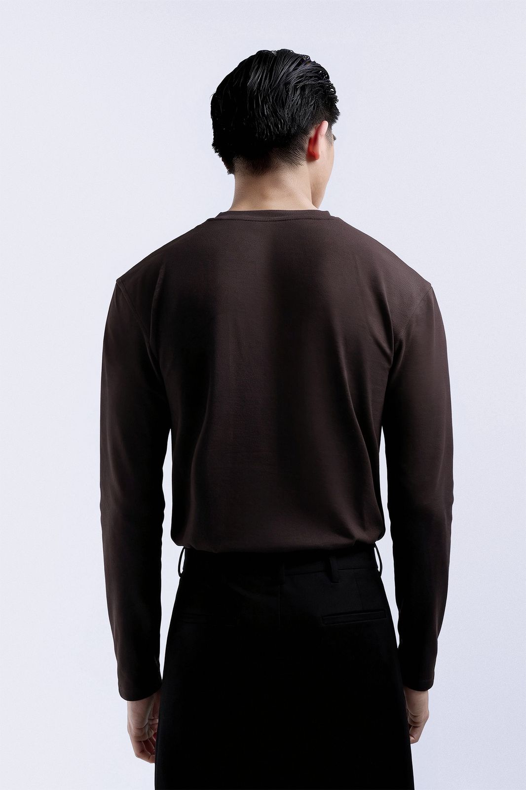 Cooltys Reguler Tees Long Sleeve Dark Brown