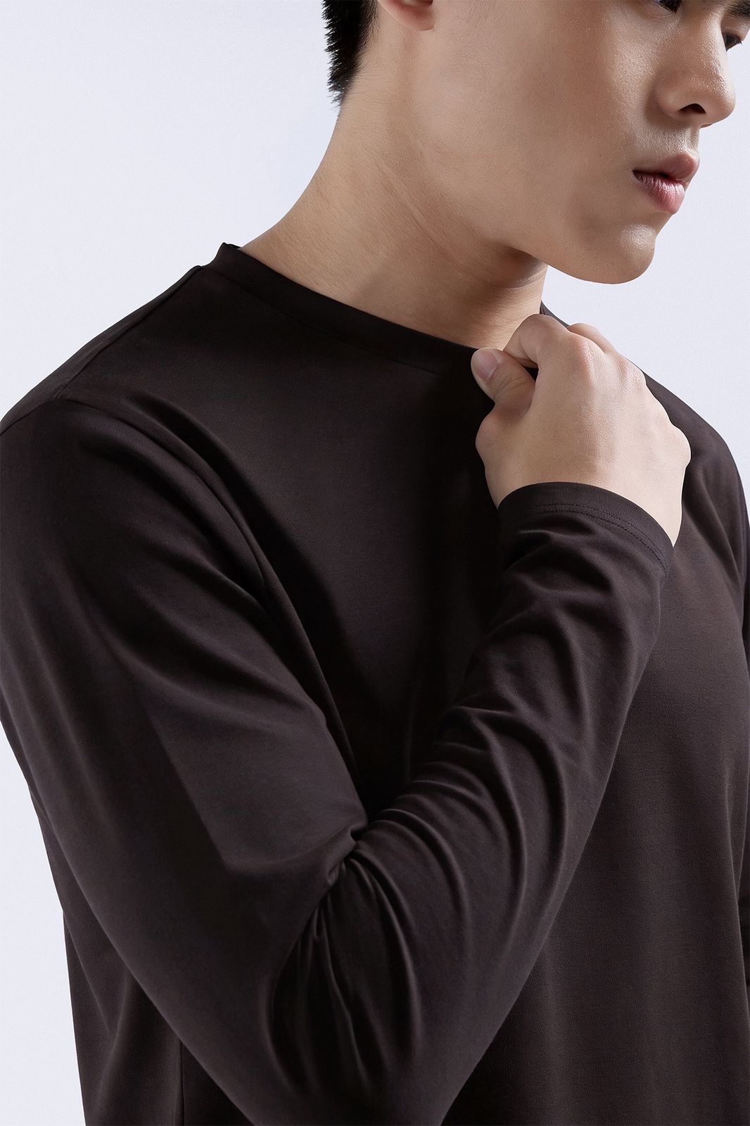 Cooltys Reguler Tees Long Sleeve Dark Brown