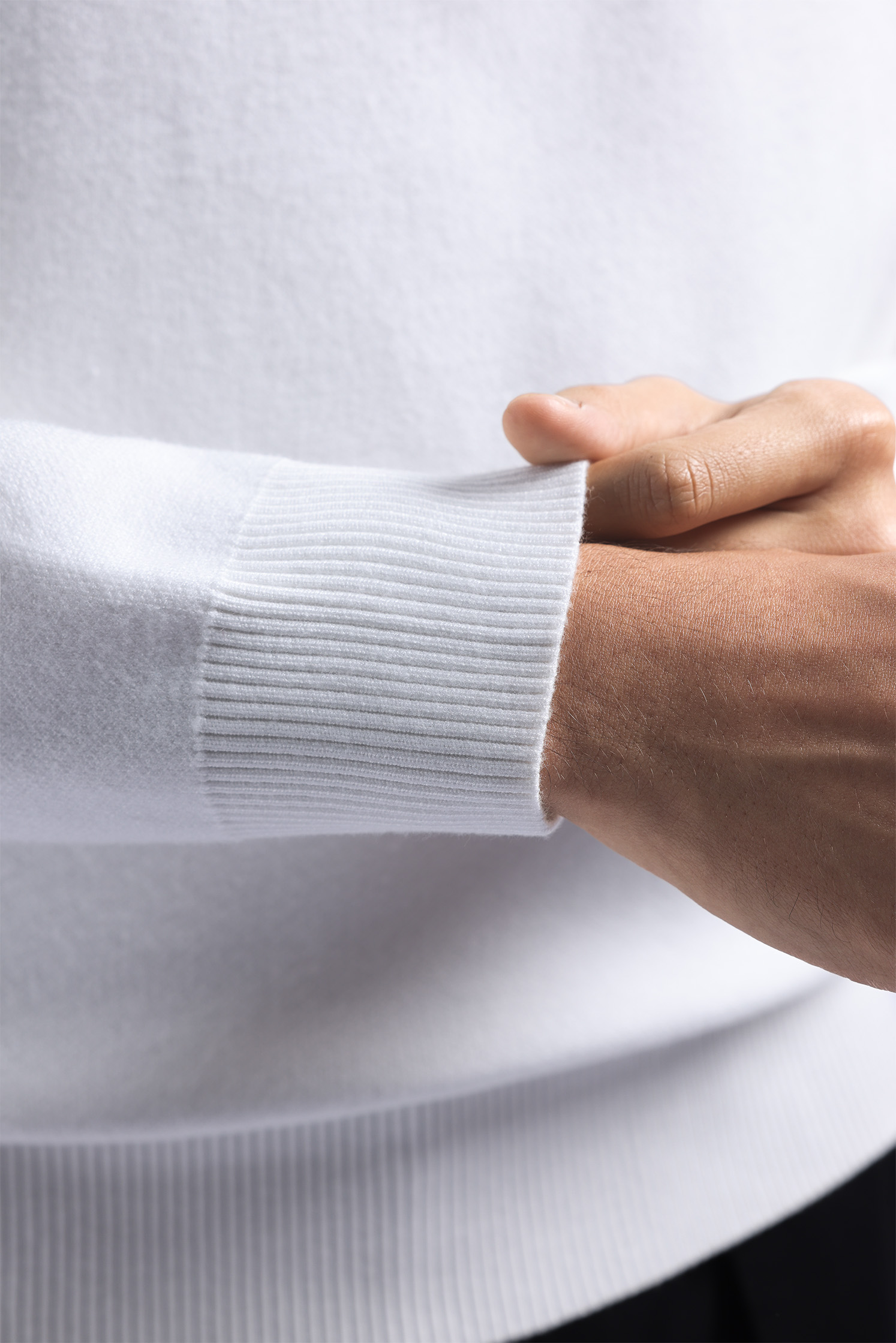 Calder Halfzip Knit Jacket White