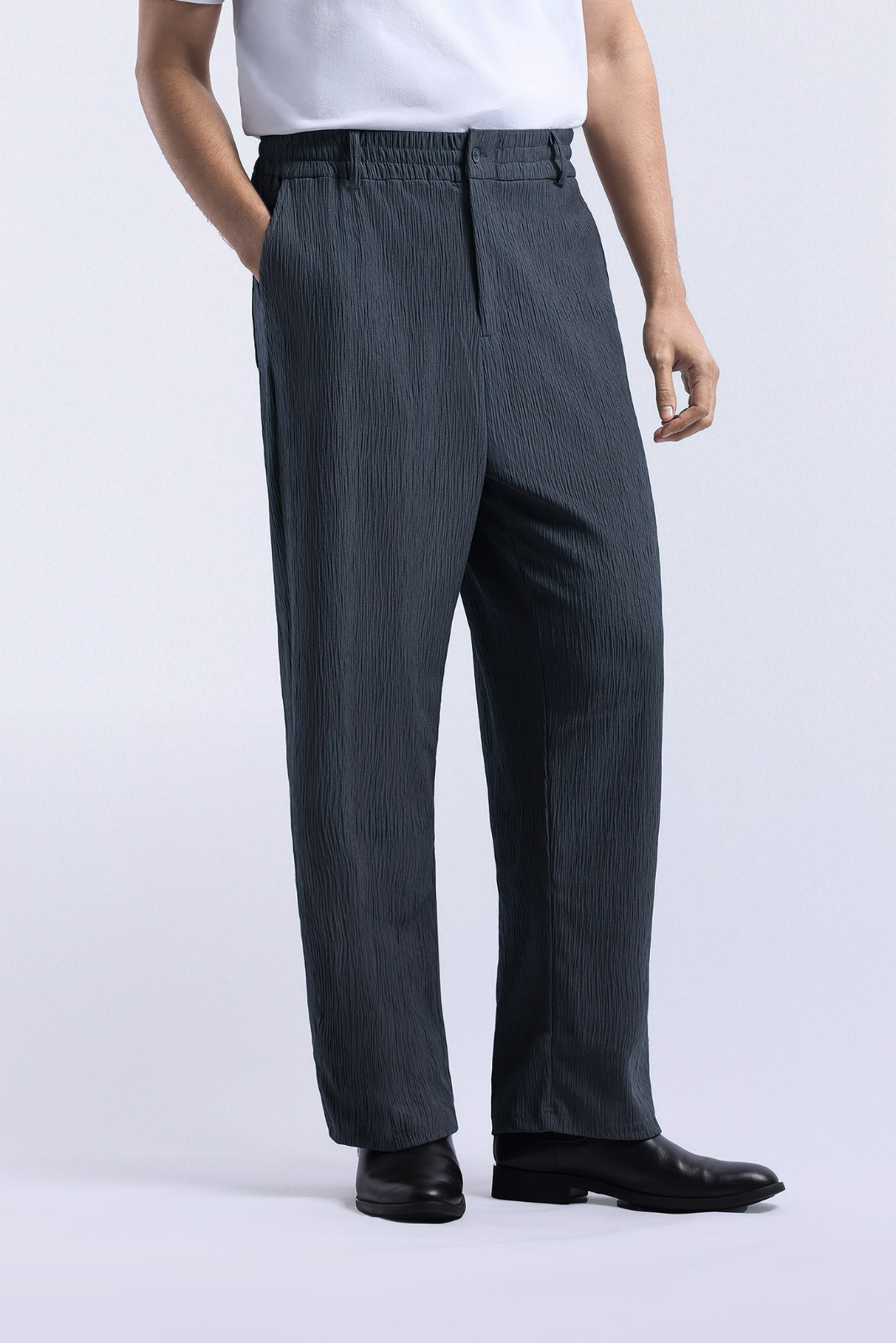 Coze Textured Pants Grey
