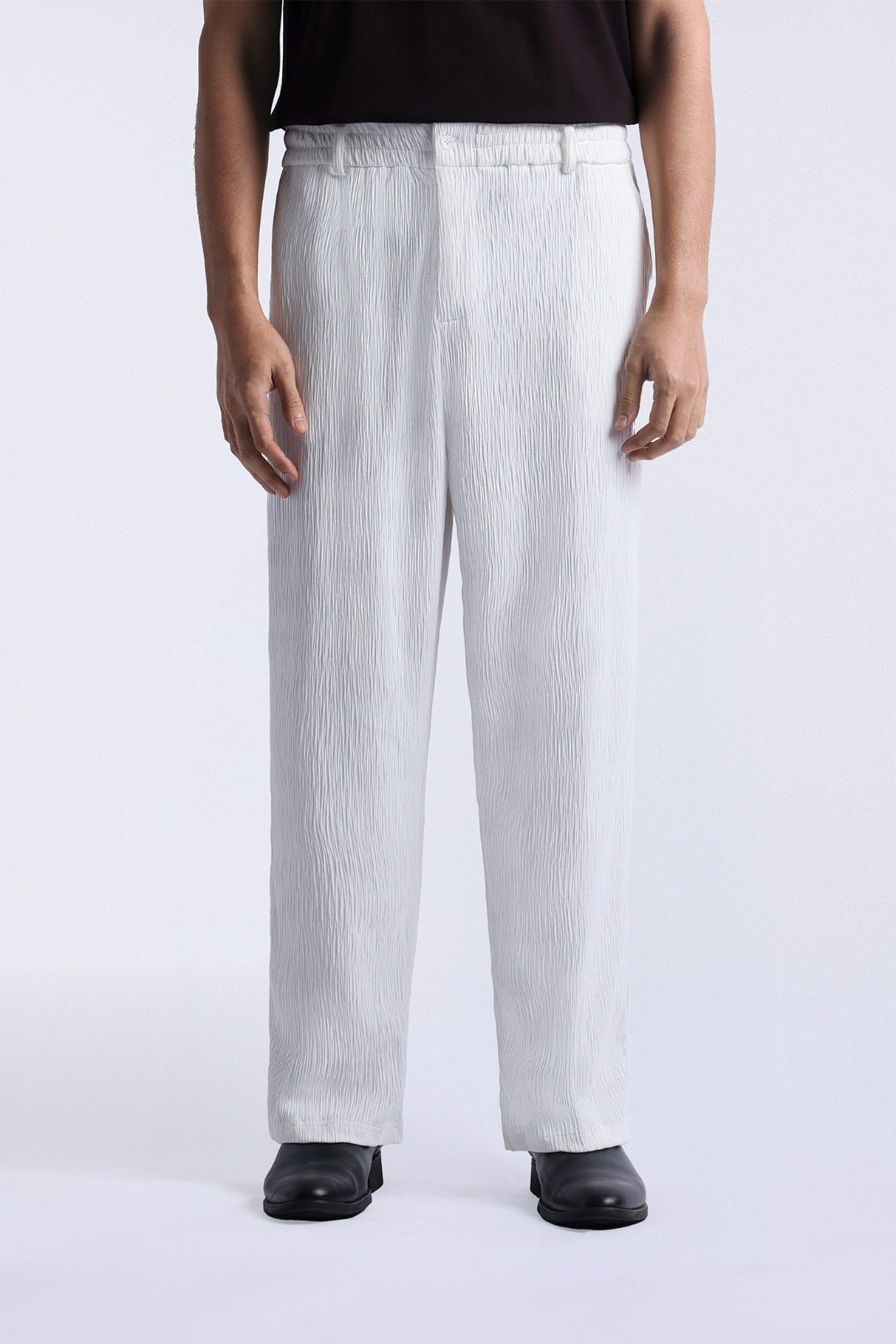 Coze Textured Pants Off White
