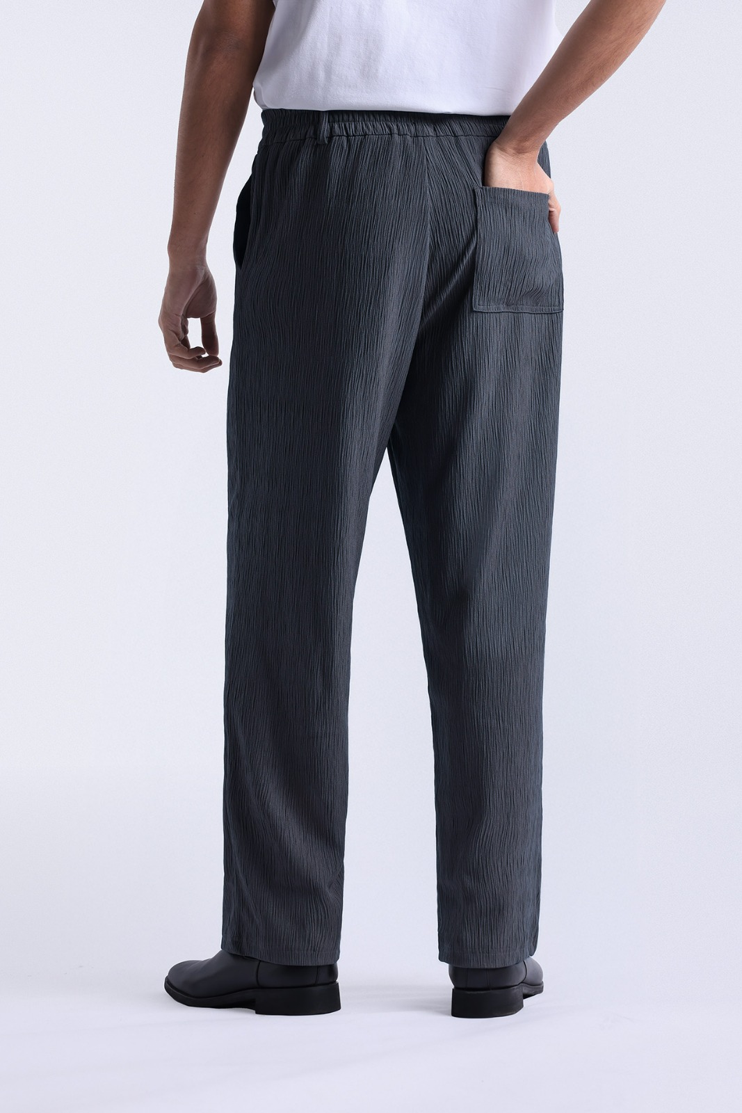 Coze Textured Pants Grey