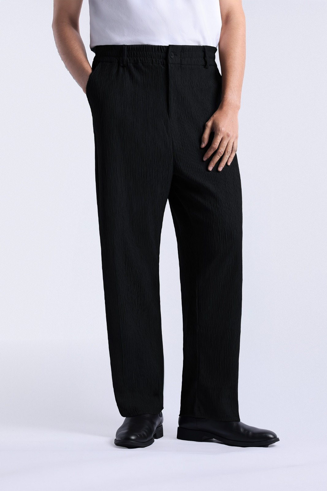 Coze Textured Pants Black