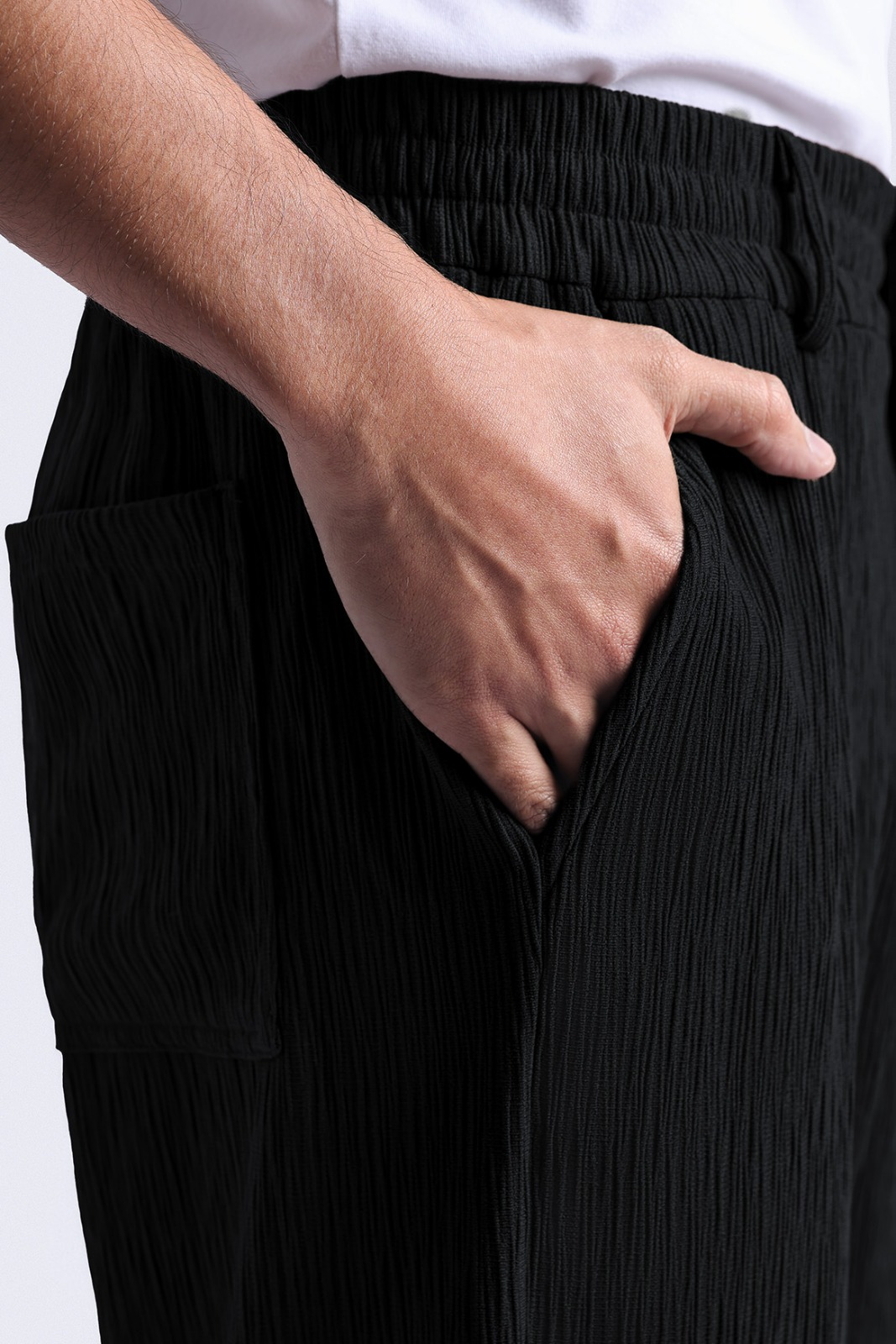 Coze Textured Pants Black
