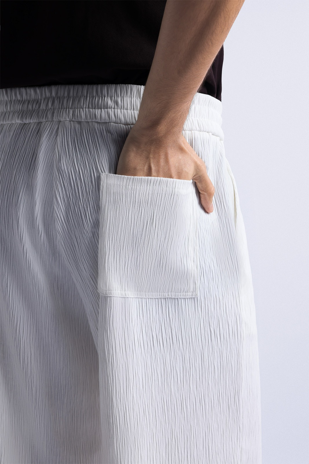 Coze Textured Pants Off White