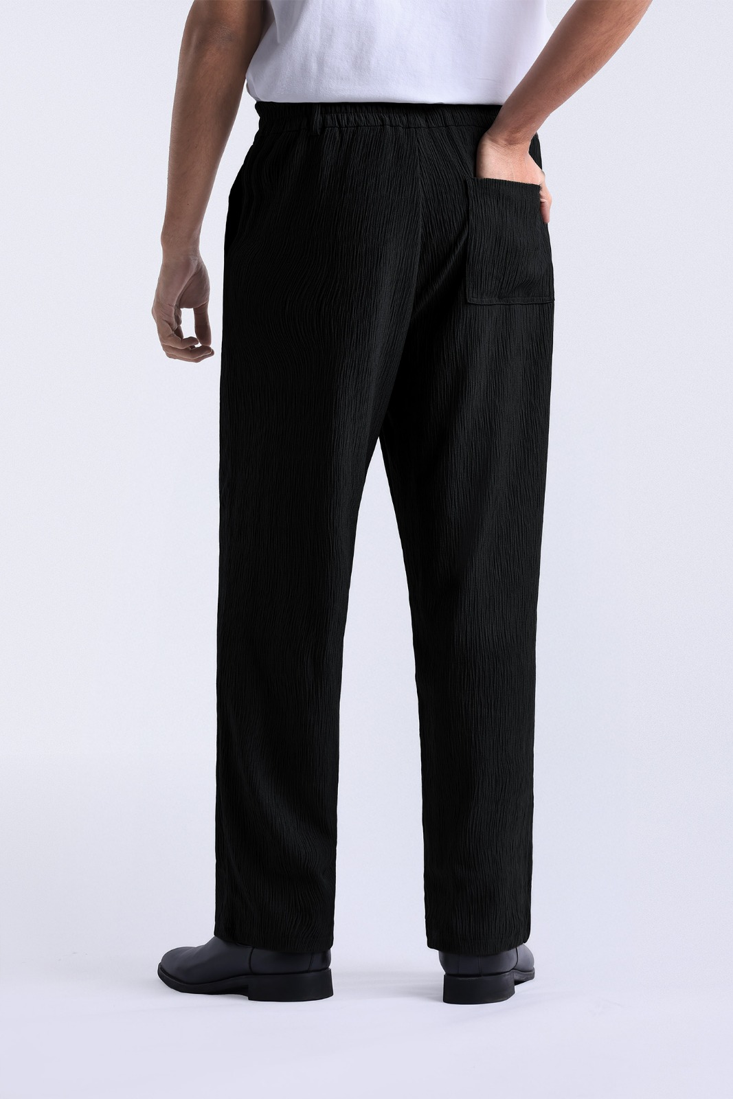 Coze Textured Pants Black