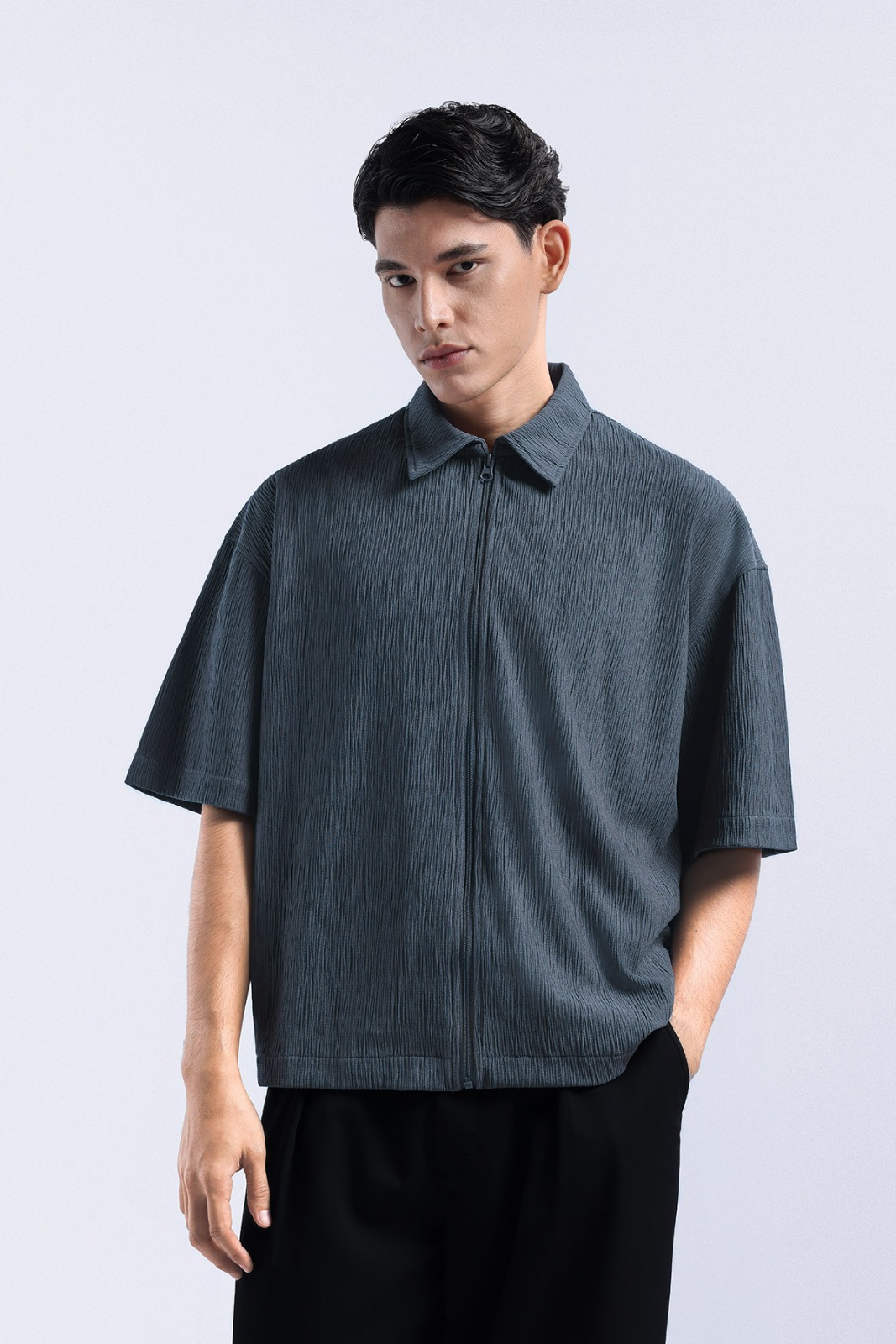 Coze Zip Shirt Grey