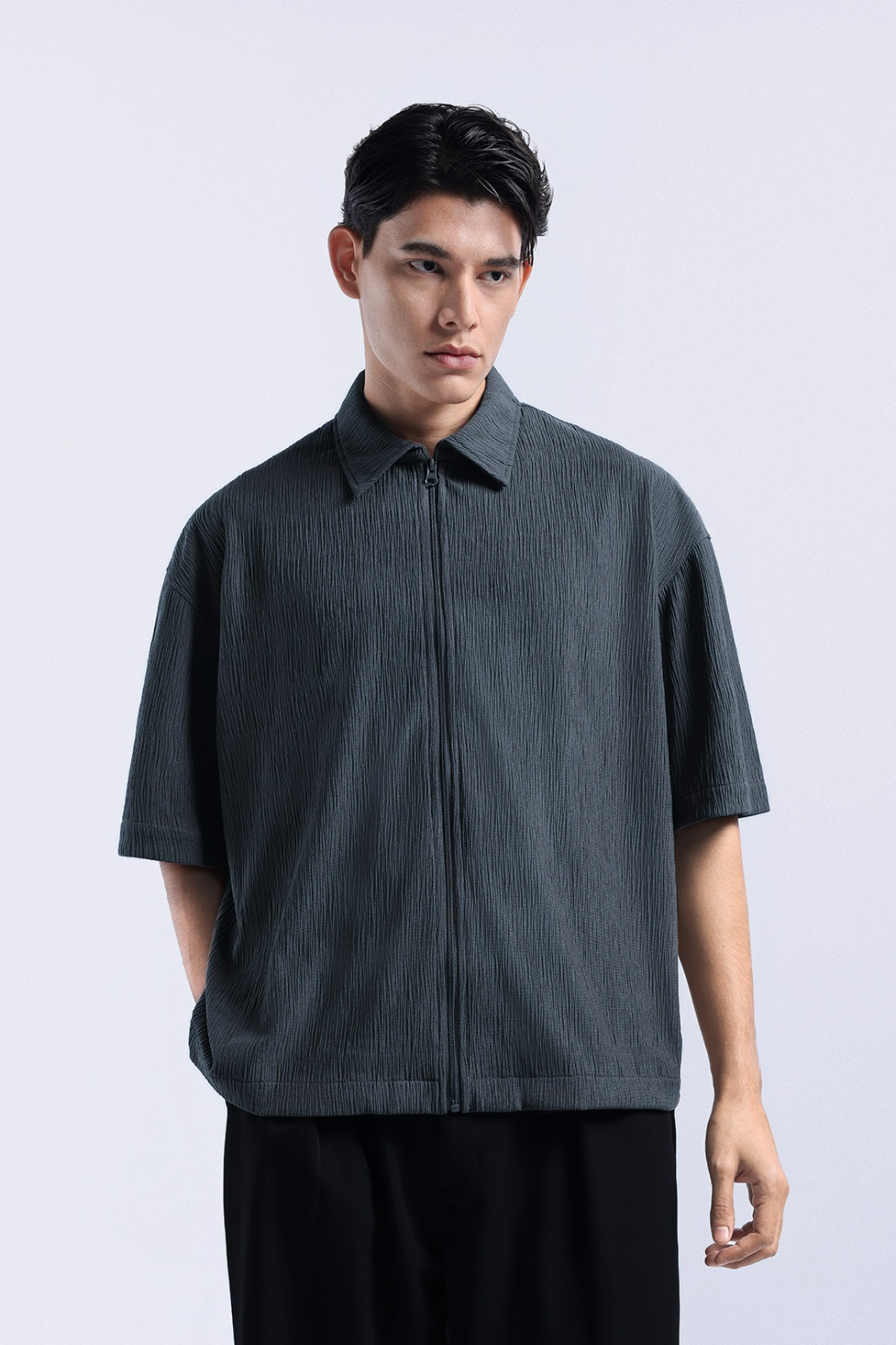 Coze Zip Shirt Grey