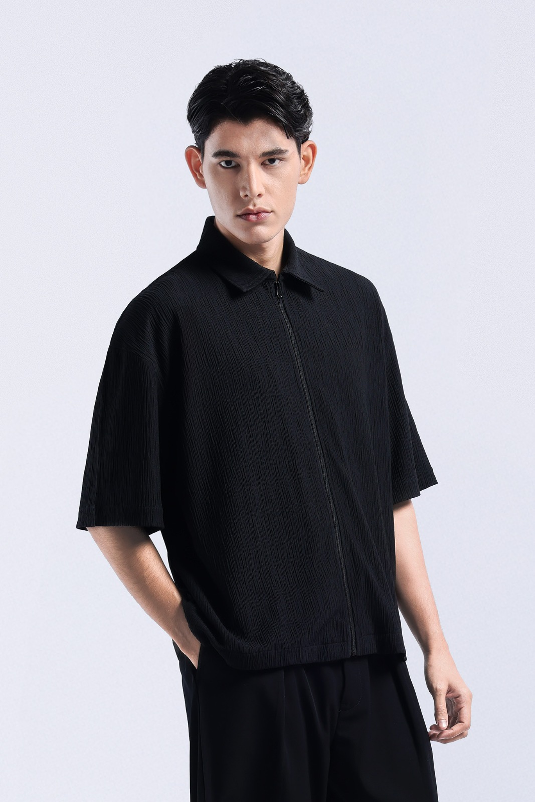 Coze Zip Shirt Black