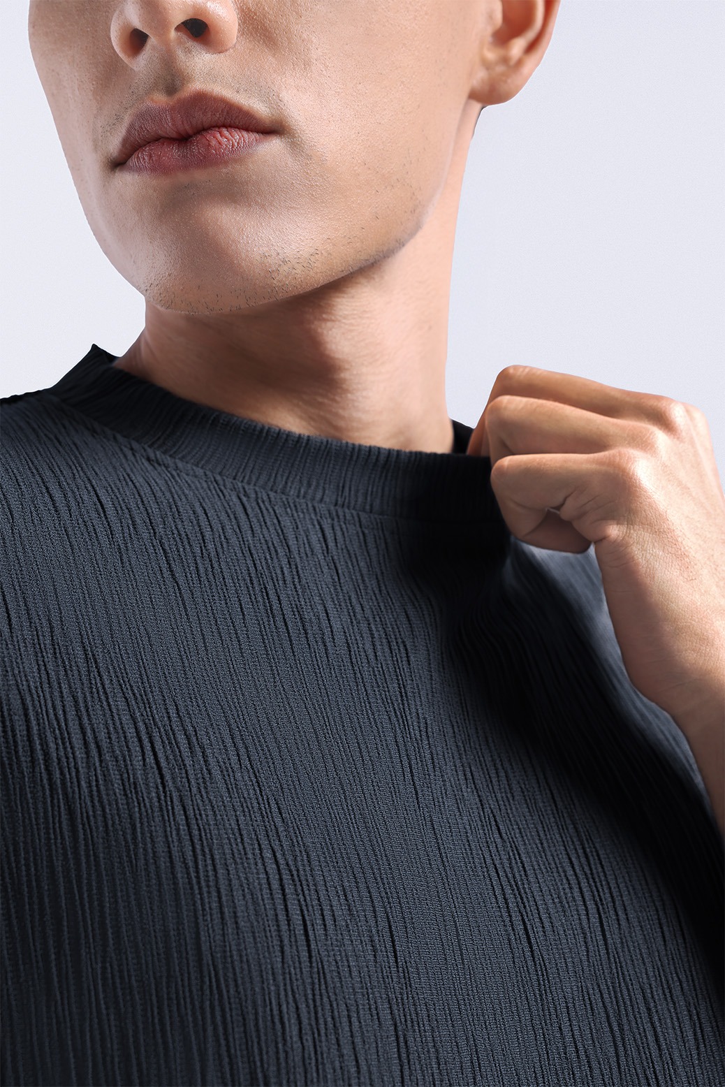 Coze Textured Tee Grey
