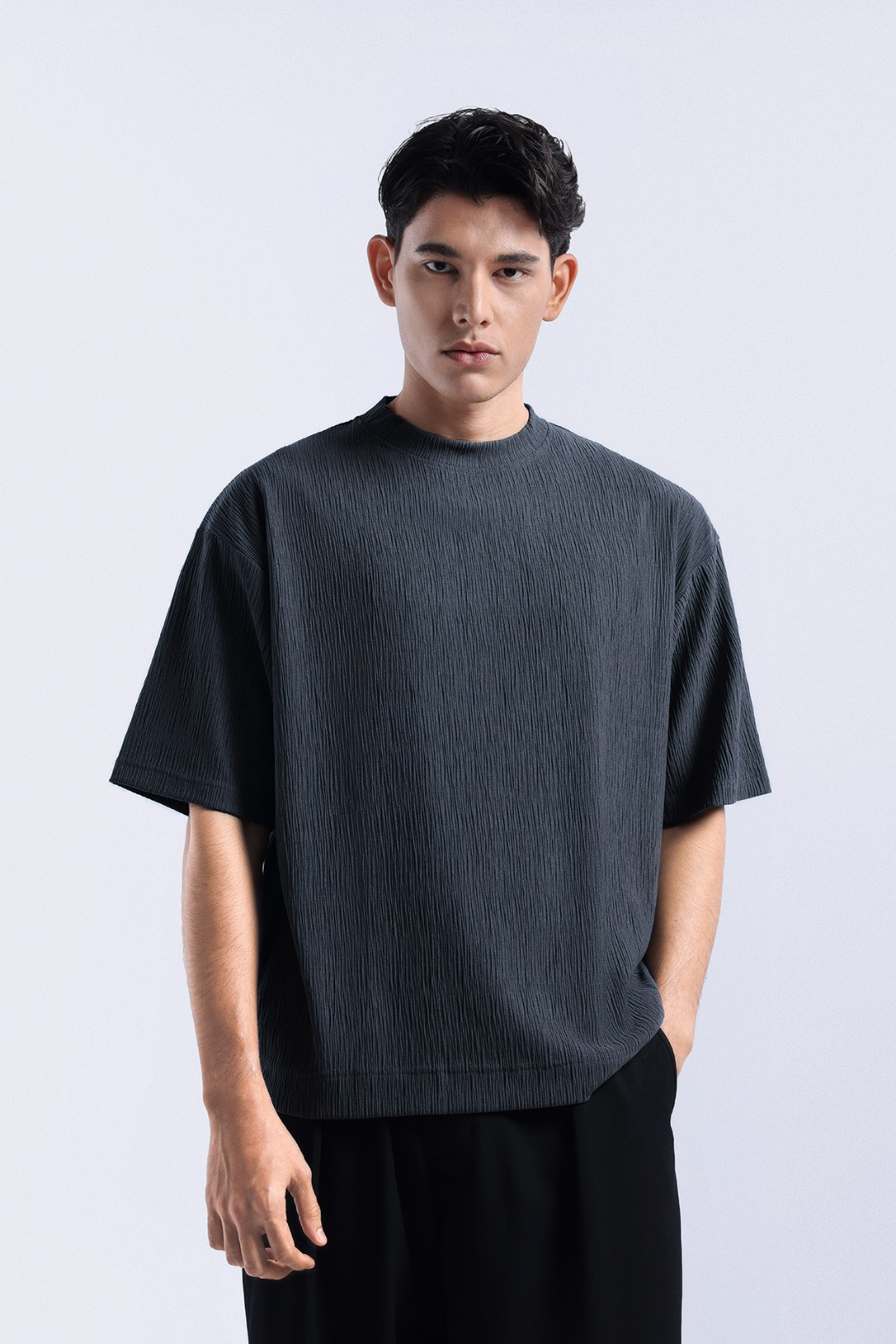 Coze Textured Tee Grey