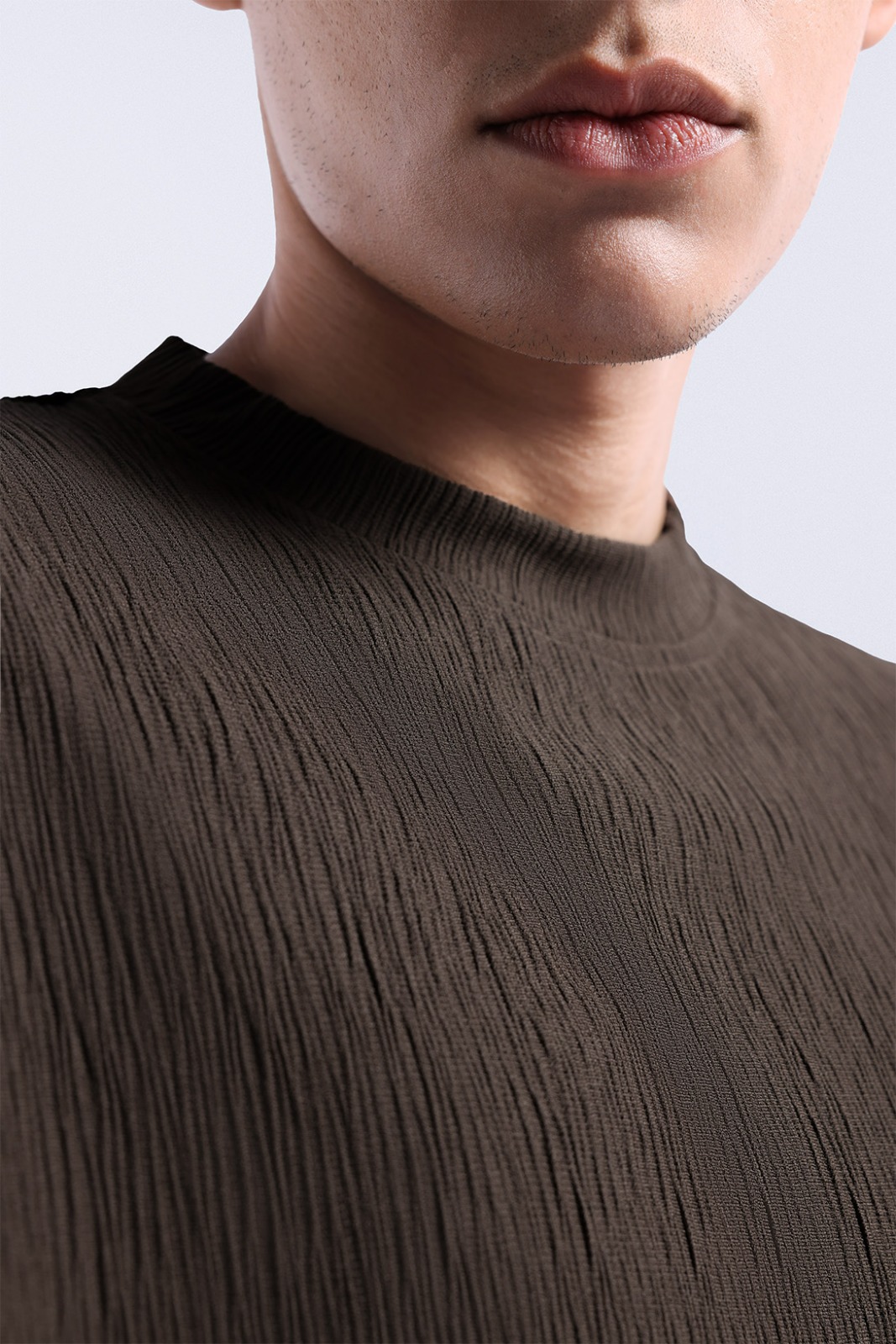 Coze Textured Tee Dark Brown