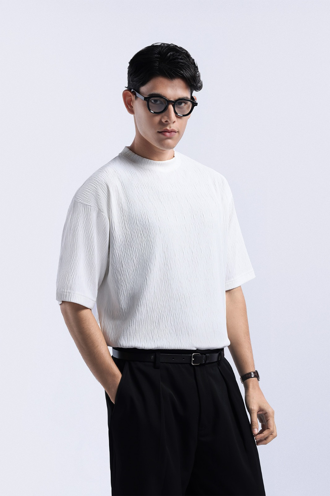 Coze Textured Tee Off White