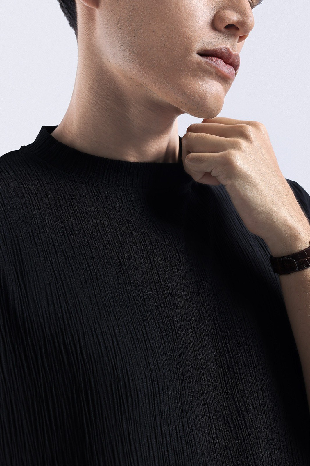 Coze Textured Tee Black