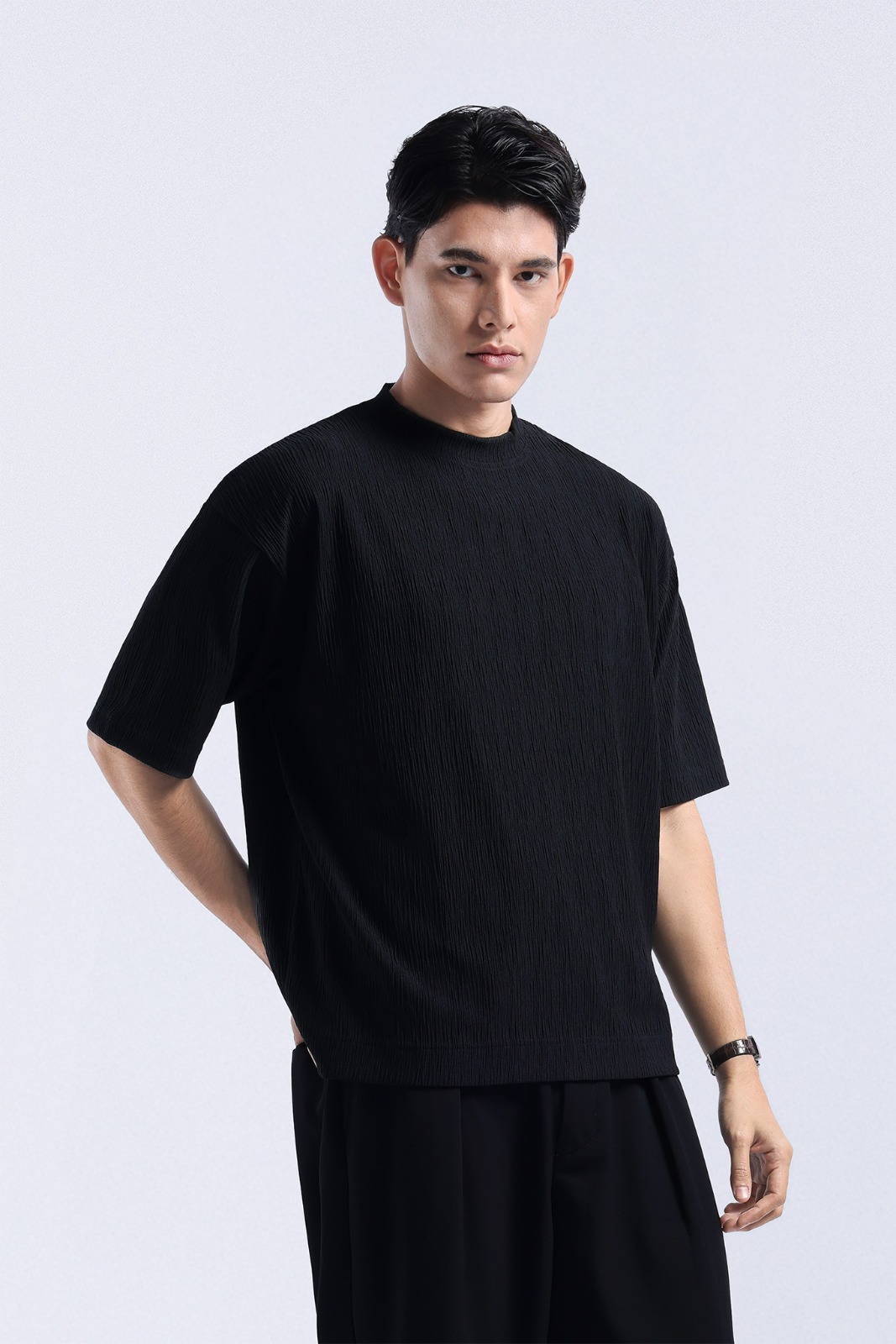 Coze Textured Tee Black