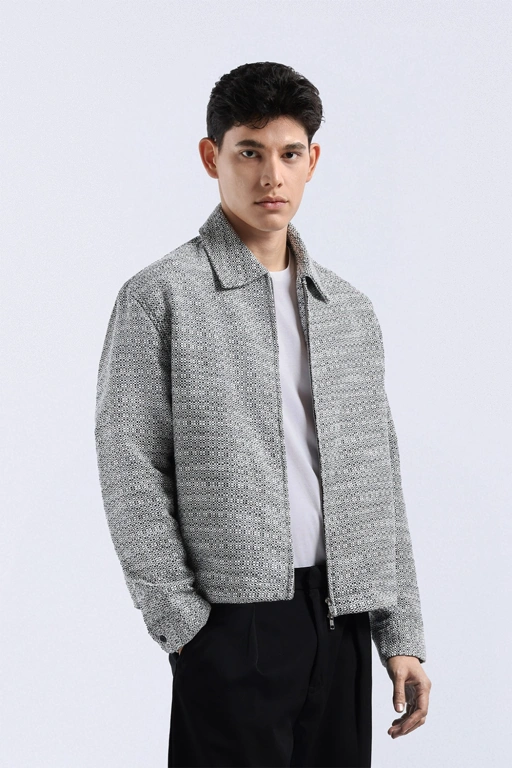 Veyn Tweed Jacket Black-White