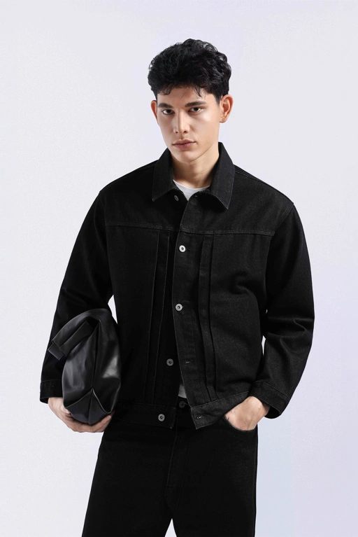 Rugged Denim Regular Jacket Black