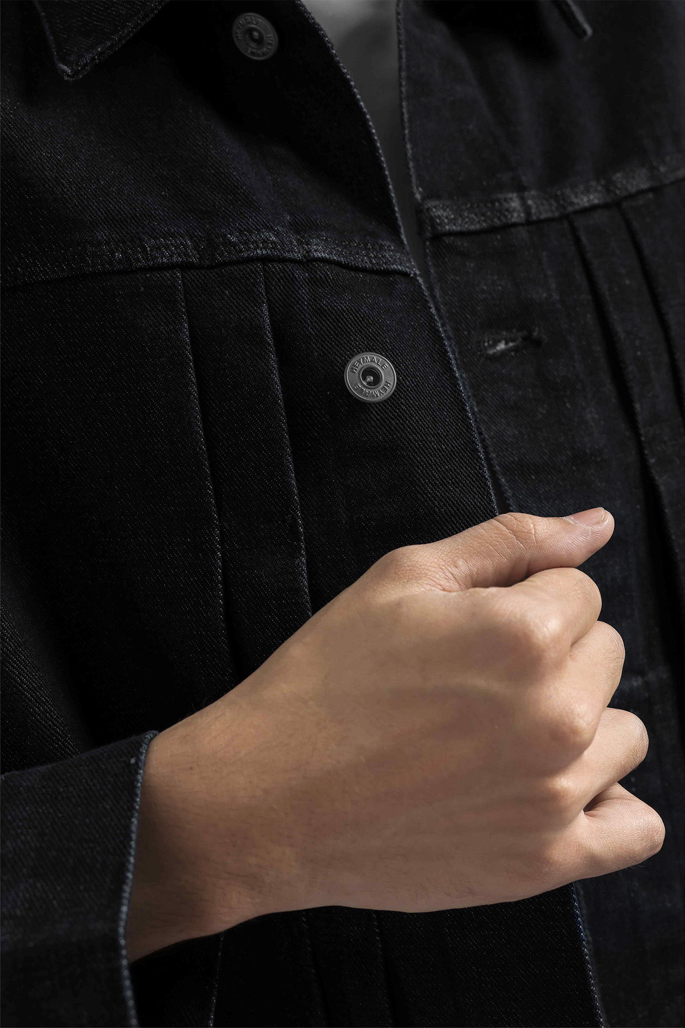 Rugged Denim Regular Jacket Black