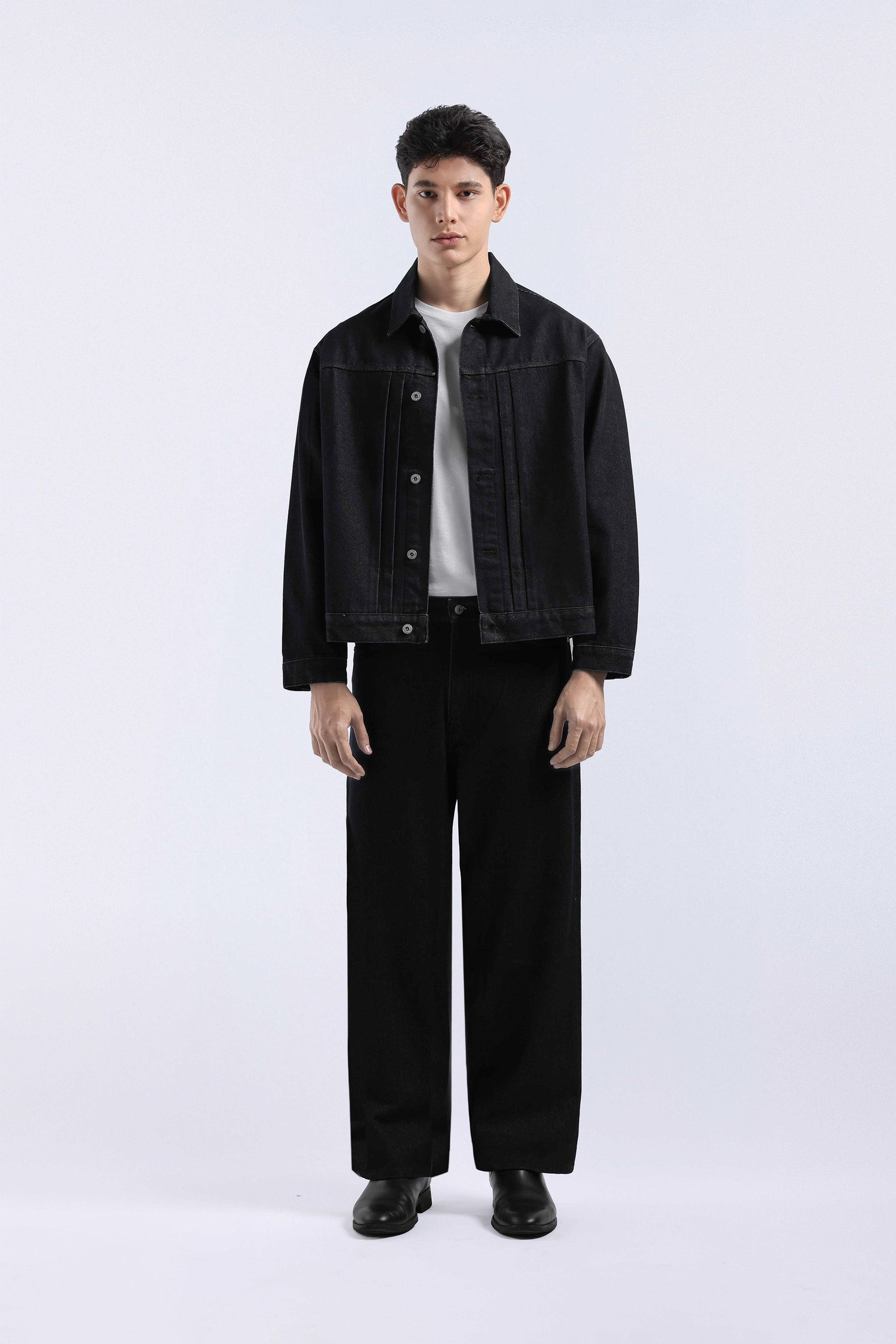 Rugged Denim Regular Jacket Black