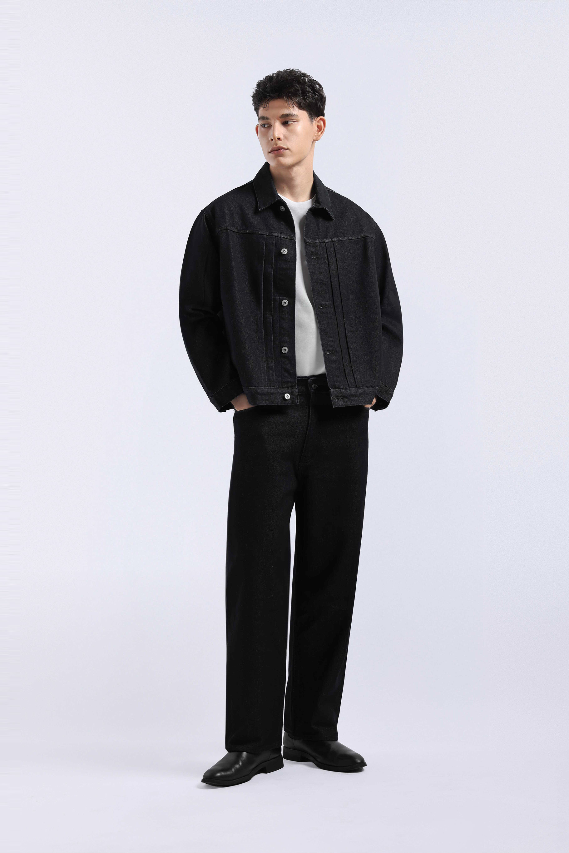 Rugged Denim Regular Jacket Black