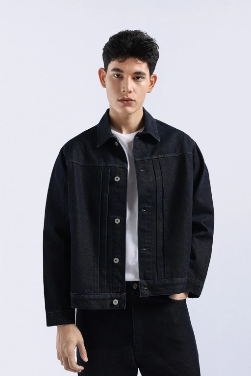 Rugged Denim Regular Jacket Navy