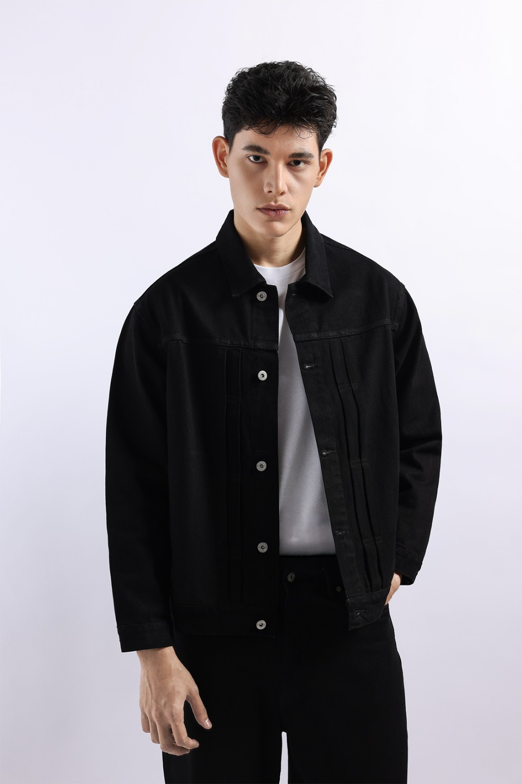 Rugged Denim Regular Jacket Jet Black