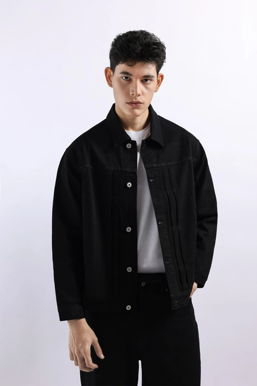 Rugged Denim Regular Jacket Jet Black