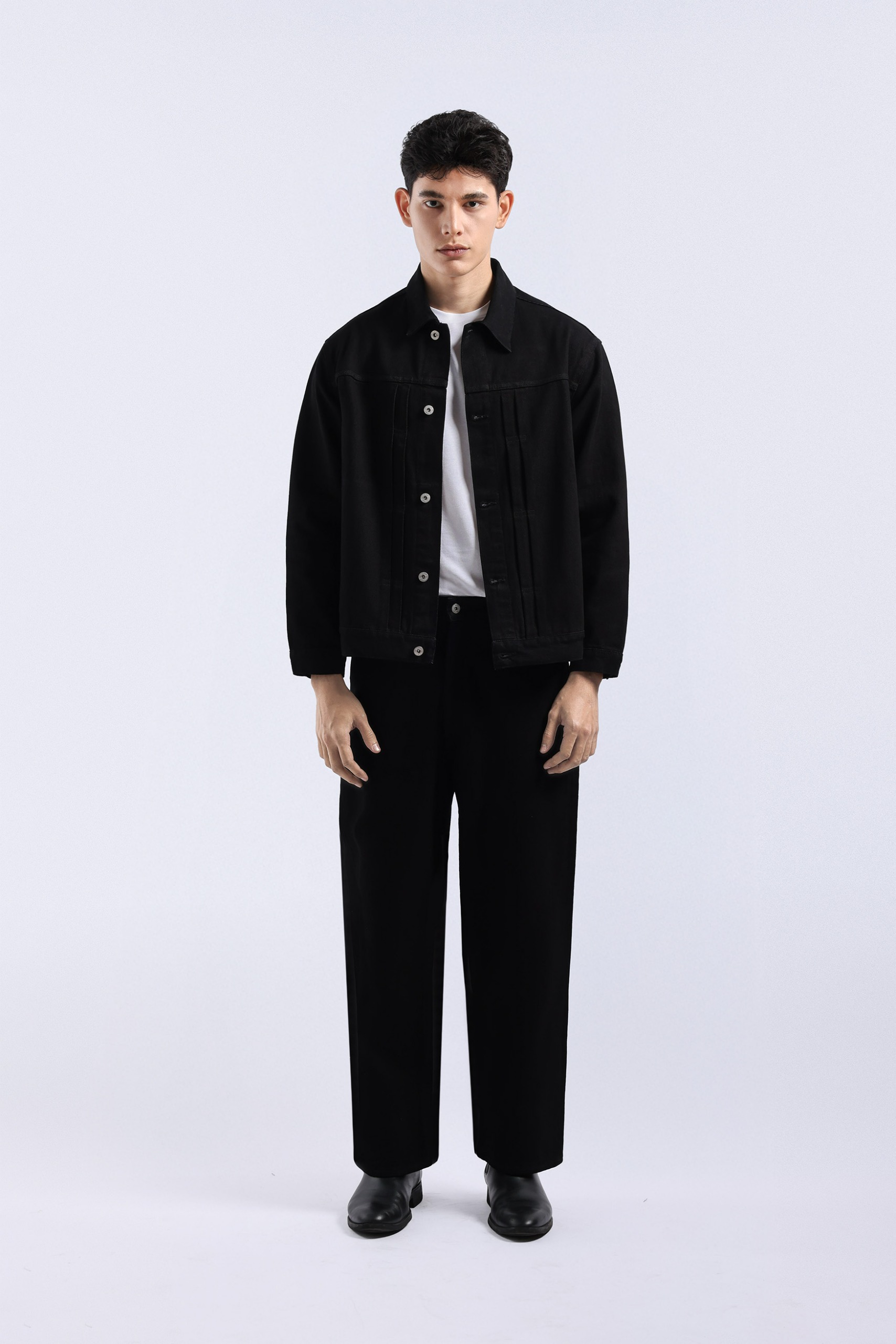 Rugged Denim Regular Jacket Jet Black