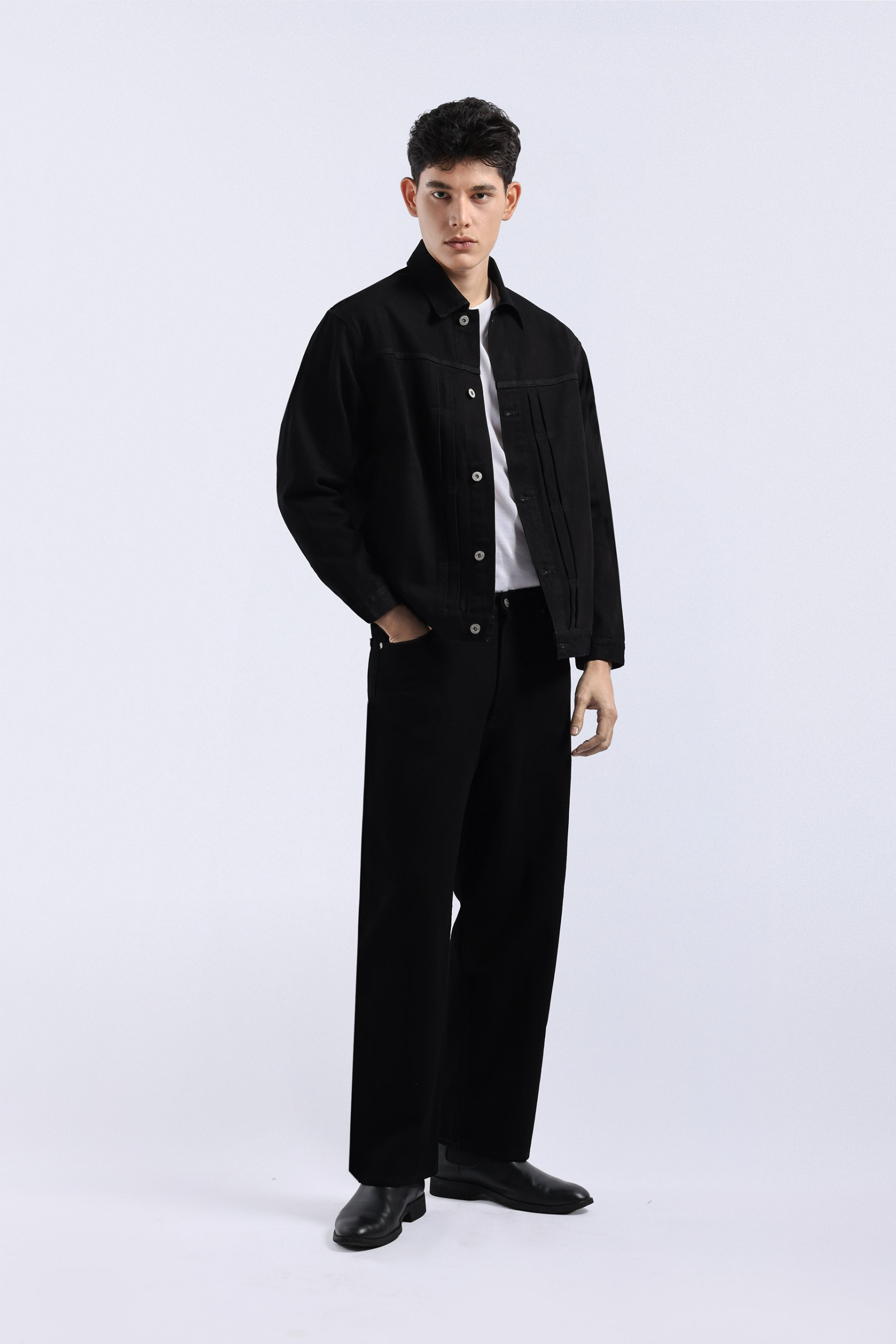 Rugged Denim Regular Jacket Jet Black