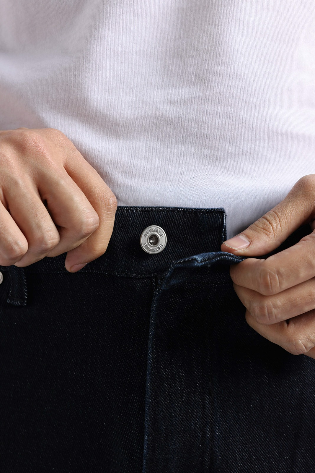 Rugged Denim Loose Pants Navy