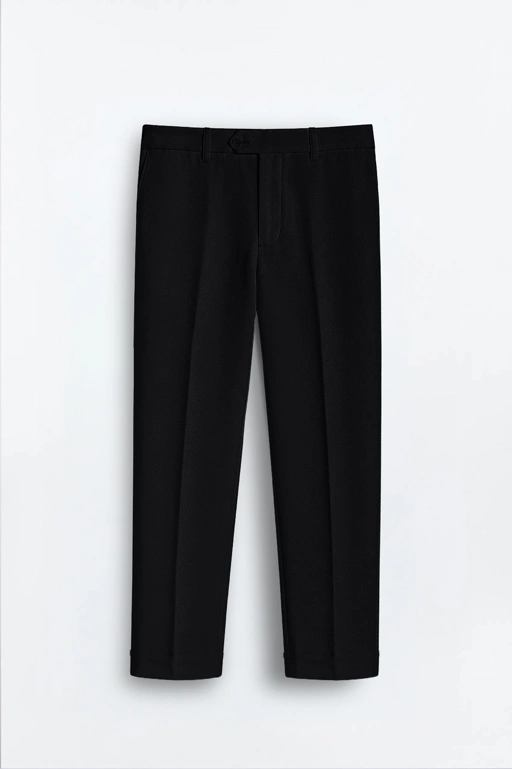 Peazy Pants Regular Fit Ankle Black