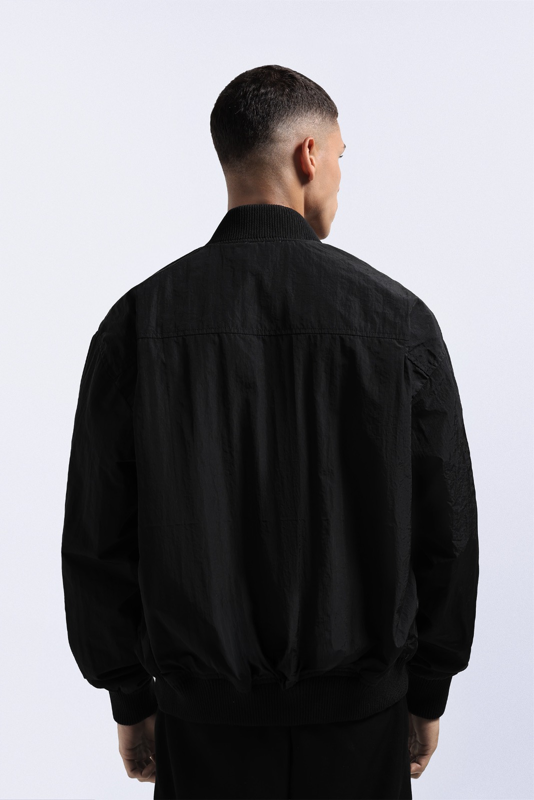 Zipline Bomber Boxy Jacket Black