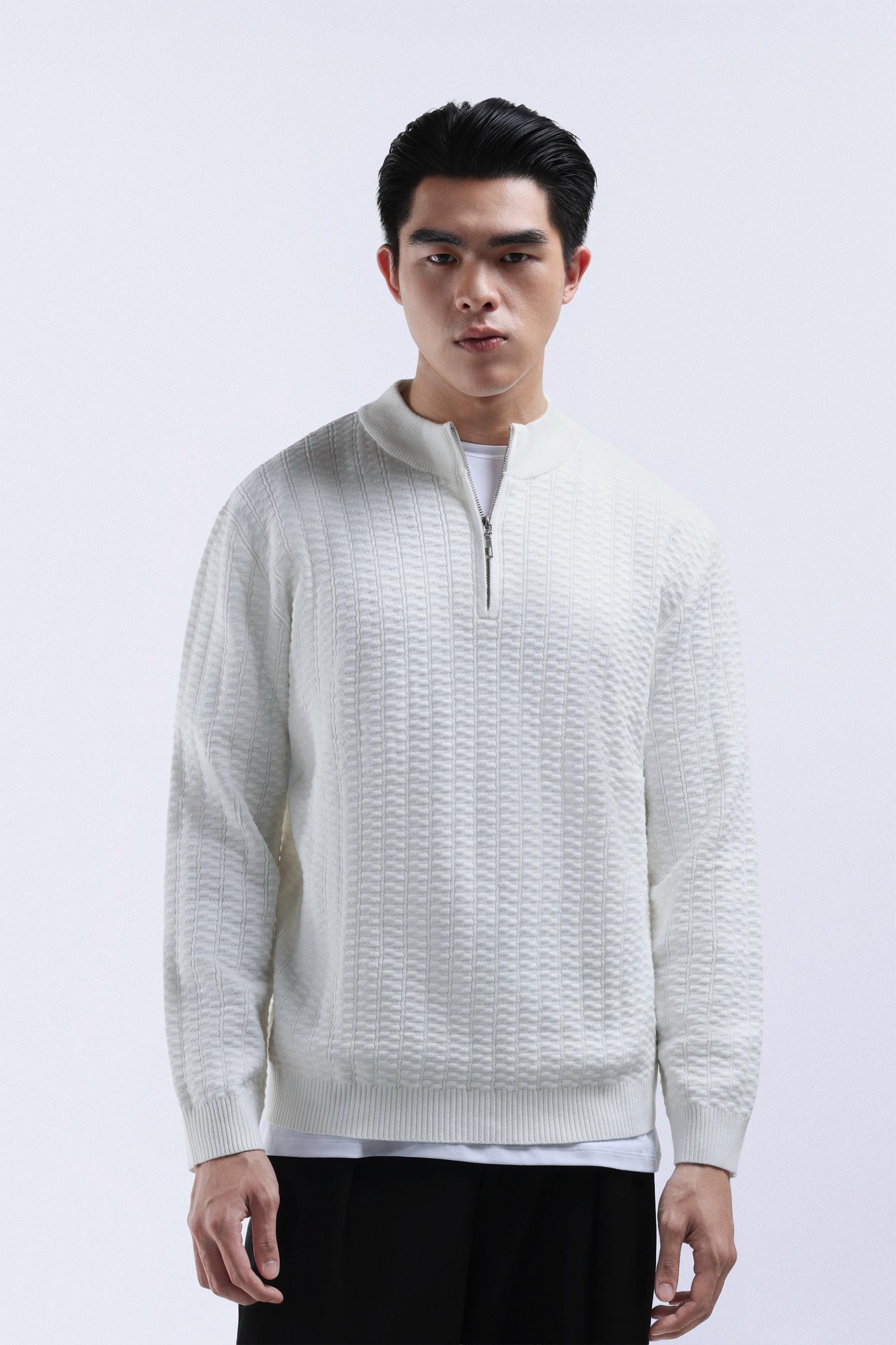 Zipflex Polo Halfzip White