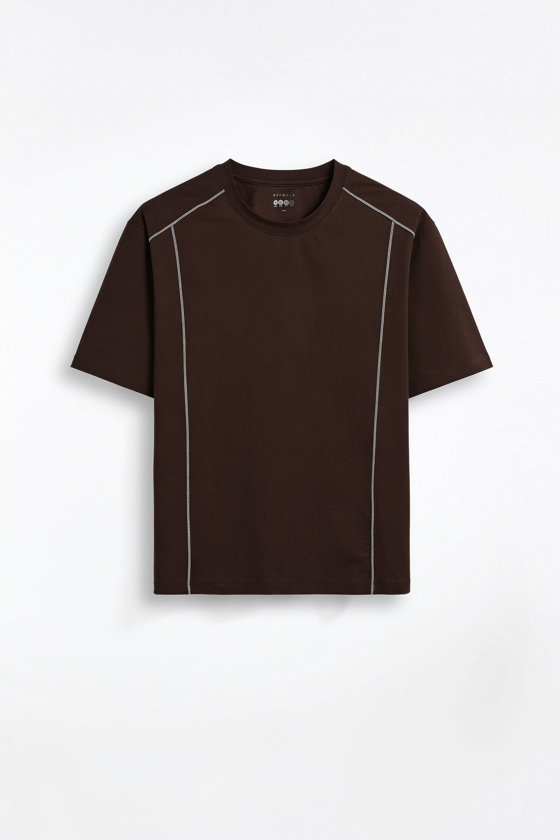 Activemor Jersey Tee Dark Brown-White