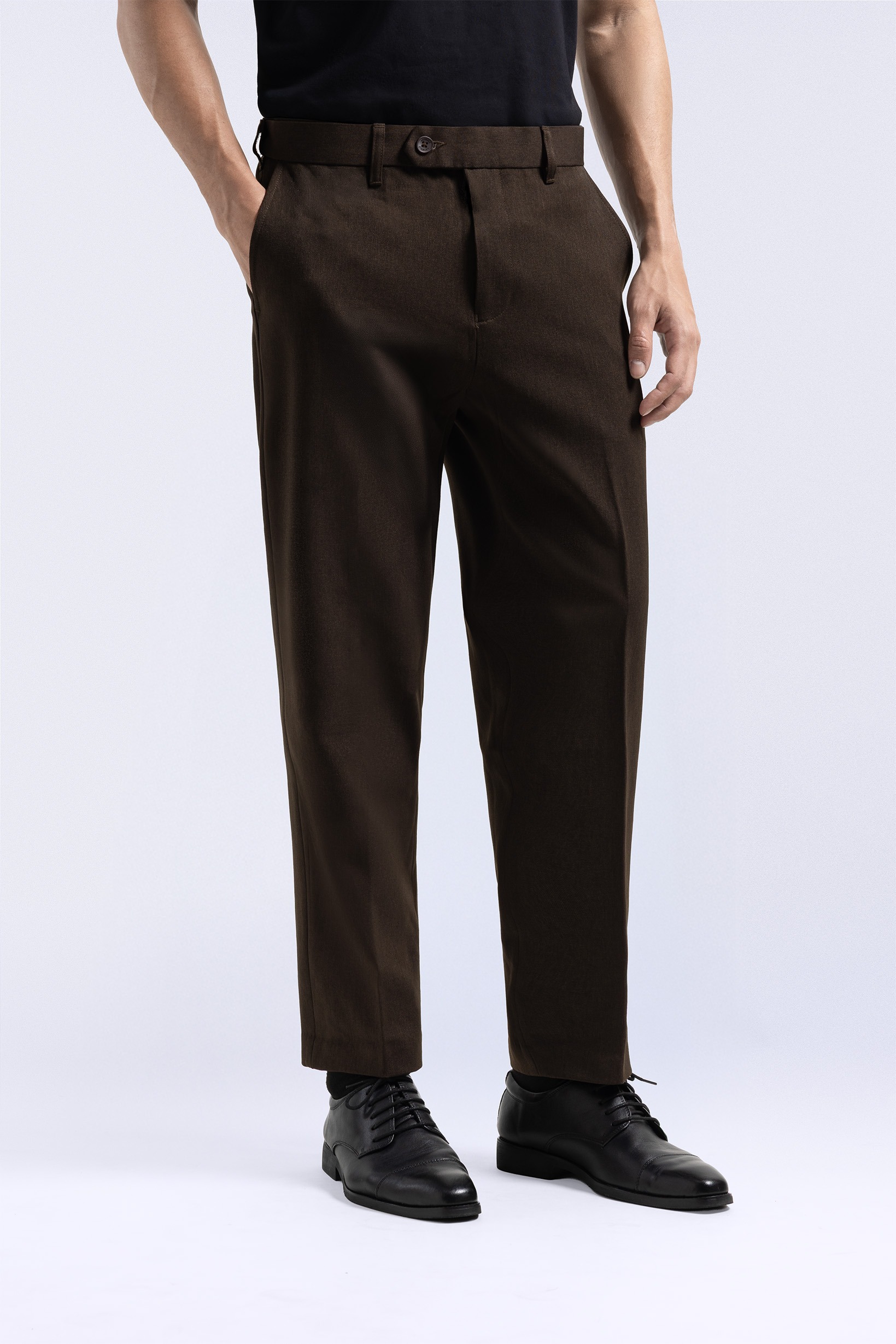 Peazy Pants Regular Fit Ankle Dark Brown